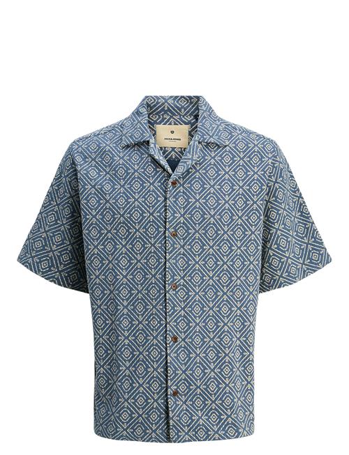 Jack & Jones Jprbluvincent Print Resort S/S Shirt Sn Jack & J S Blue