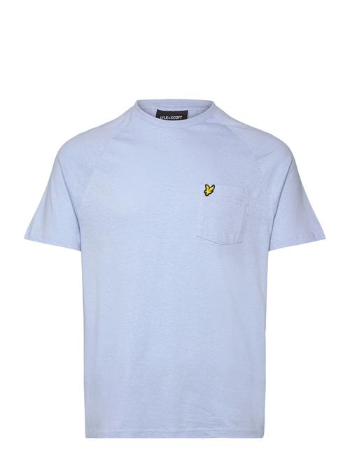 Se Linen Blend Raglan T-Shirt Lyle & Scott Blue ved Booztlet