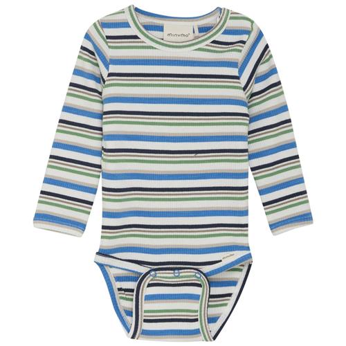 Minymo Ribbet Baby Body Regatta | Blå | 68 cm