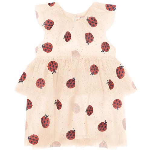 Konges Sløjd Fayette Kjole Ladybug Glitter 7-8 Y  Creme  7-8 år  kvinde