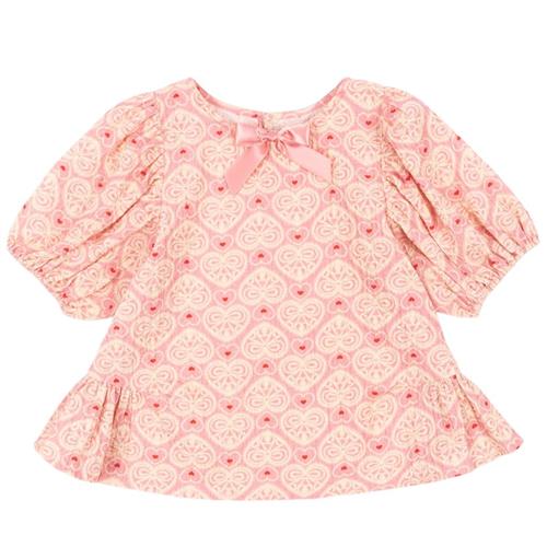 Se Konges Sløjd GOTS Ava Kortærmet Bluse Lacy Pink | Lyserød | 4 years ved Babyshop