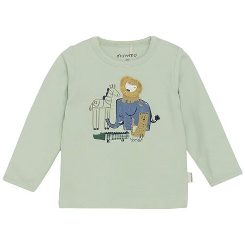 Se Minymo Langærmet T-shirt Sea Foam 86 cm  Grøn  86 cm  Unisex ved Babyshop