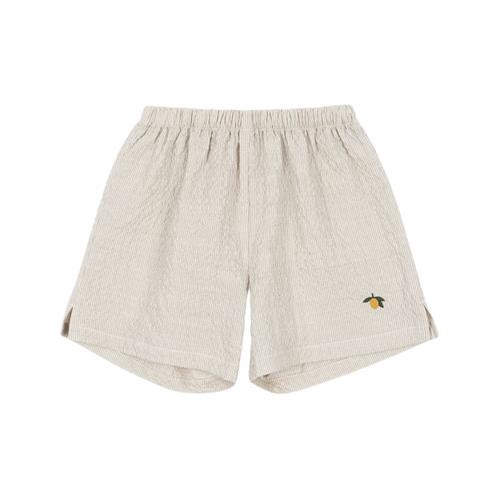 Se Konges Sløjd GOTS Elliot Shorts Quarry Stripe | Beige | 3 years ved Babyshop