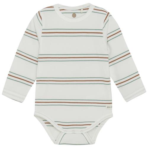 EnFant Stribet Baby Body Jadeite 92 cm  Creme  92 cm  mand