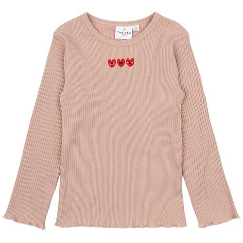 The New Siblings GOTS Neve Rib T-shirt Adobe Rose 110 cm  Lyserød  110 cm  kvinde