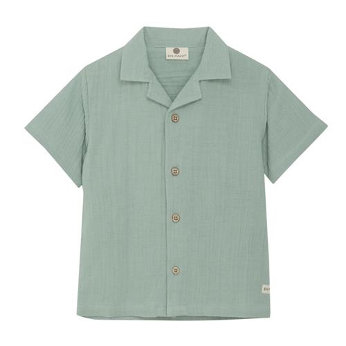 EnFant GOTS Kortærmet Skjorte I Musselin Jadeite 116 cm  Grøn  116 cm  mand