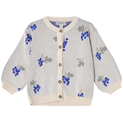 garbo&friends Strikket Cardigan Grapes Ecru | Hvid | 62/68 cm