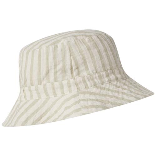 garbo&friends Muslin Bucket Hat Stripe Pebble | Hvid | 42/44 cm