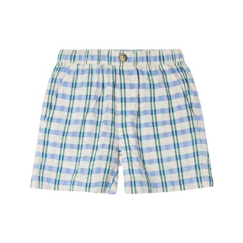 garbo&friends Seersucker-shorts Check Mar | Grønn | 98/104 cm