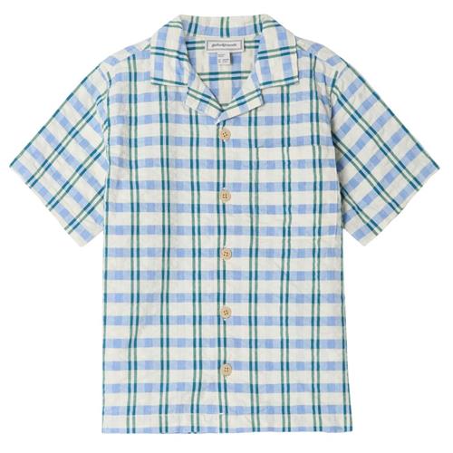 garbo&friends Seersucker Kortærmet Skjorte Check Mar 86/92 cm  Grøn  86/92 cm  Unisex