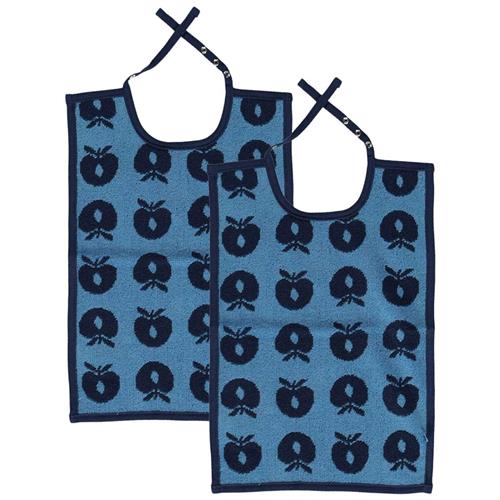 Småfolk 2-Pack Store Hagesmække Apples Blue One Size      Unisex