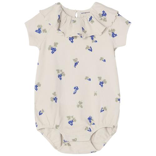 garbo&friends Romper I Jersey Grapes Ecru 50/56 cm  Hvid  50/56 cm  Unisex