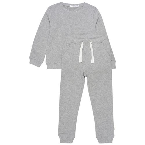 Minymo Sæt Med Tøj Greymelange 92 cm  Grå  92 cm  Unisex