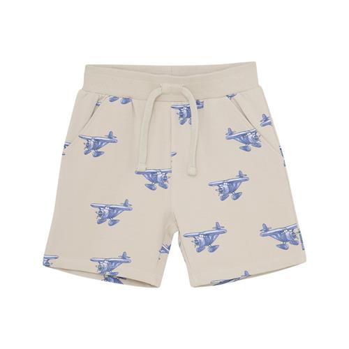 EnFant GOTS Sweatshorts Aop French Oak 128 cm  Beige  128 cm  mand
