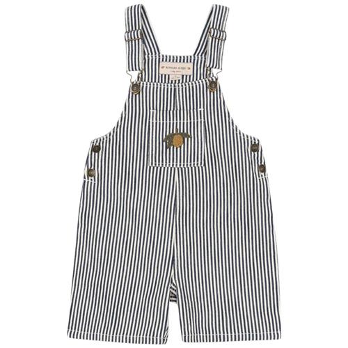 Se Konges Sløjd GOTS Fender Korte Cowboybukser Naval Stripe | Marine blå | 12 months ved Babyshop