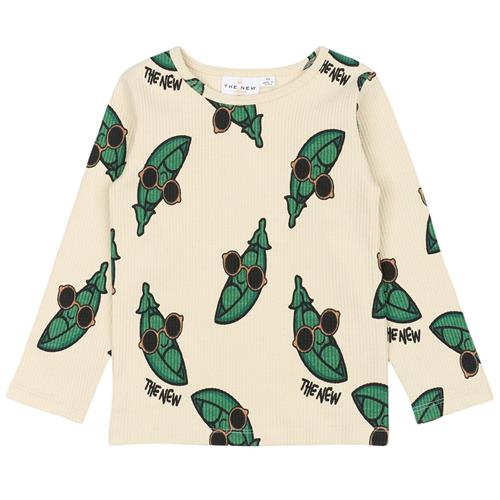 The New Siblings GOTS Nevi Rib T-shirt White Swan 92 cm  Creme  92 cm  mand