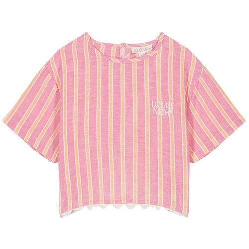 Louise Misha Kalistee Bluse Pink Gelato Stripes | Lyserød | 4 years