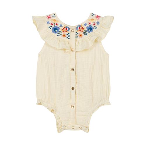 Louise Misha Jade Romper Lemon | Gul | 12 months