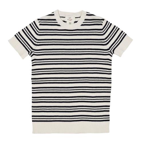 Copenhagen Colors Ribstrikket Bluse Navy Stripe | Blå | 128 cm