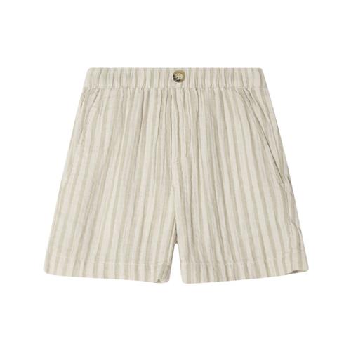 garbo&friends Shorts I Musselin Stripe Pebble 86/92 cm  Hvid  86/92 cm  Unisex