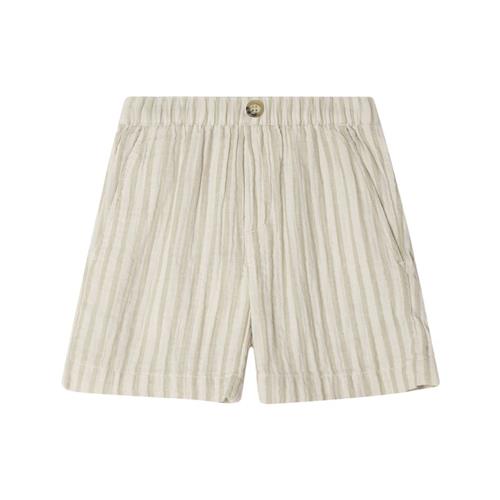 garbo&friends Shorts I Musselin Stripe Pebble | Hvid | 86/92 cm