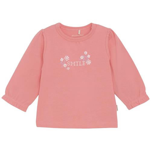 Minymo Langærmet T-shirt Strawberry Ice 74 cm  Lyserød  74 cm  Unisex