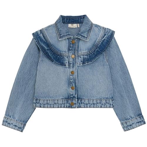 EnFant Denim-jakke Light Denim Blue 122 cm  Blå  122 cm  kvinde
