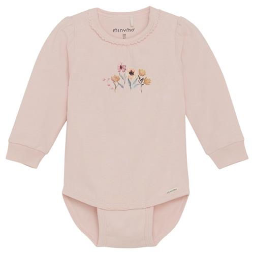 Minymo GOTS Baby Body Peach Whip 68 cm  Lyserød  68 cm  Unisex