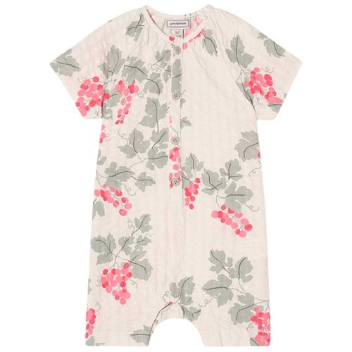 garbo&friends Seersucker Onesie Grapes Pink 62/68 cm  Lyserød  62/68 cm  Unisex