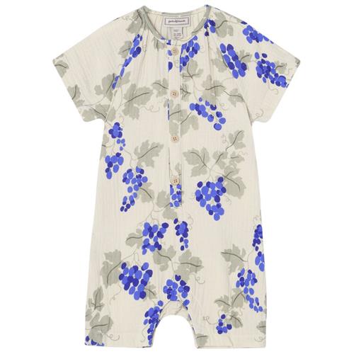 garbo&friends Muslin Onesie Grapes Blue 62/68 cm  Blå  62/68 cm  Unisex