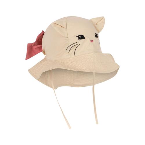 Konges Sløjd GOTS Verbena Bow Kitty Solhat Creme Brulee 6-9 months  Beige  6-9 måneder  kvinde