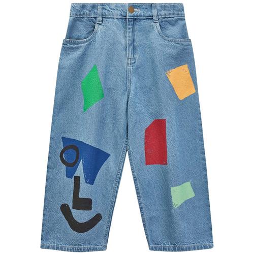Wynken Amazed Face Jeans Mid Bleach Wash 8 Y  Blå  8 år  Unisex