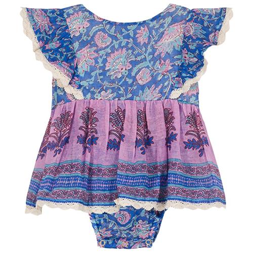 Se Louise Misha Lena Romper Blue Capri Cove | Blå | 18 months ved Babyshop