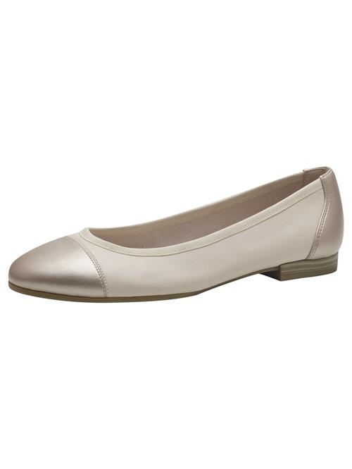 Tamaris Ballerinasko  creme / mørkebeige