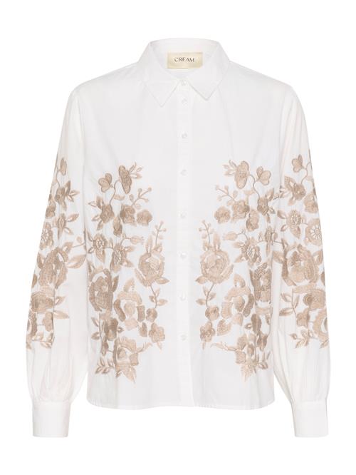 Se Cream Bluse 'CR Daisy'  camel / hvid ved About You