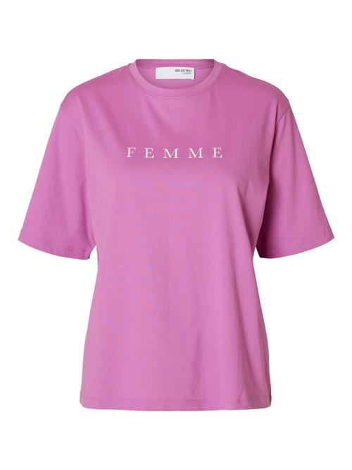 SELECTED FEMME Shirts 'VILJA'  fuchsia / hvid