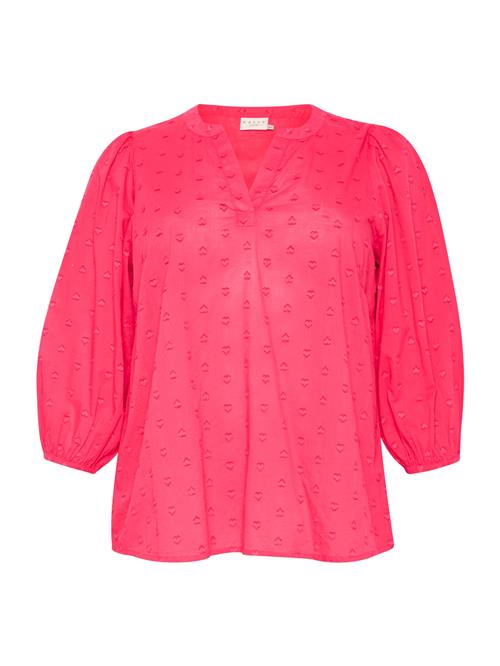 Se KAFFE CURVE Bluse 'Jolana'  pitaya / lys pink ved About You