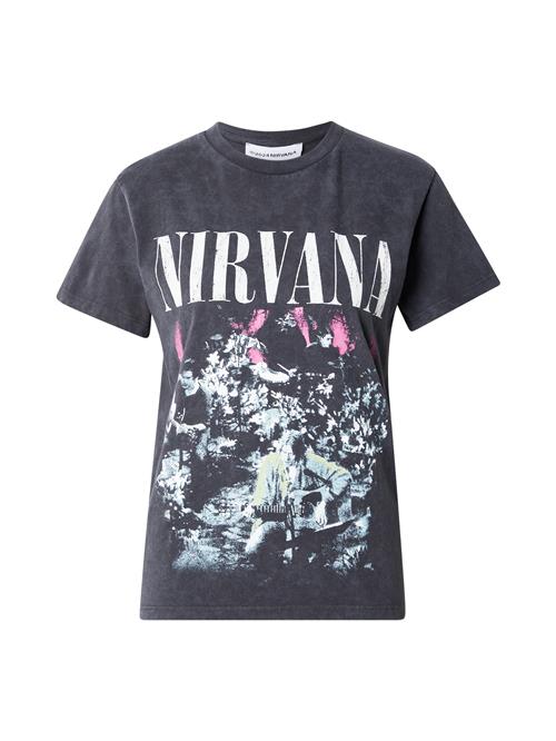 TOPSHOP Shirts 'Nirvana'  antracit / pink / hvid