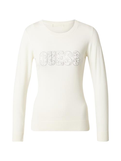 Se GUESS Pullover 'PARIS'  creme / sølv ved About You