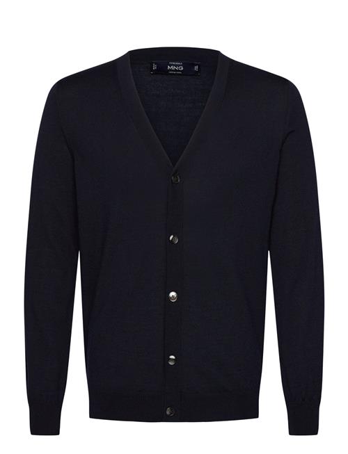 Se 100% Merino Wool Medium-Knit Cardigan Mango Black ved Booztlet