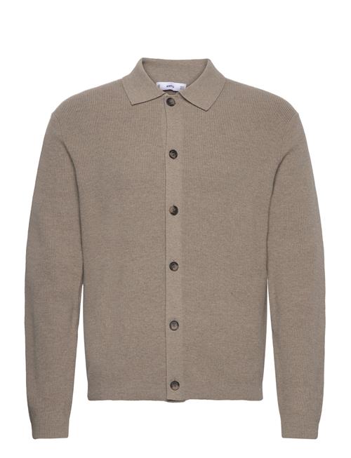 Se Wool Blend Polo Cardigan Mango Beige ved Booztlet