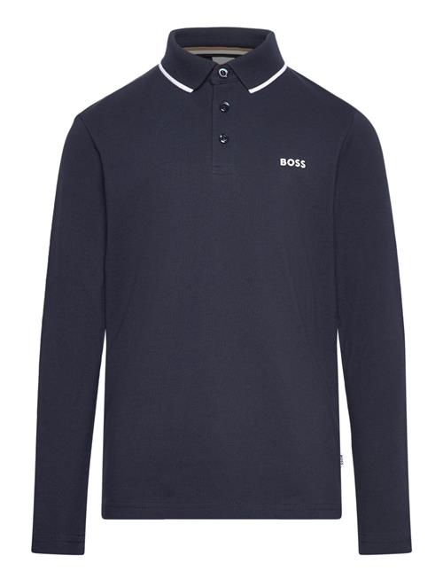 Long Sleeve Polo BOSS Navy