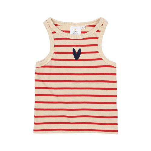 The New GOTS Nil Kort Top Poppy Red Striped | Rød | 11-12 years