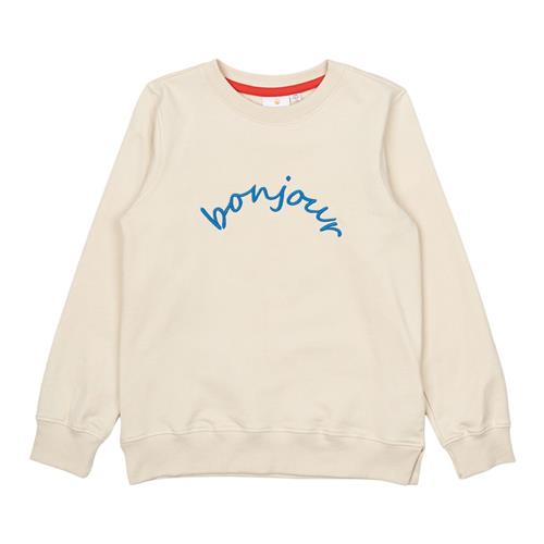 The New GOTS Ness Sweatshirt White Swan 3-4 Y  Creme  3-4 år  kvinde