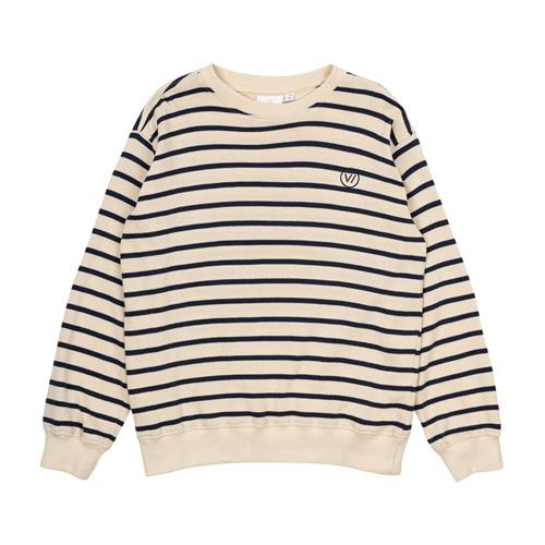The New GOTS Nero Sweatshirt Mood Indigo Striped 7-8 Y  Marineblå  7-8 år  mand