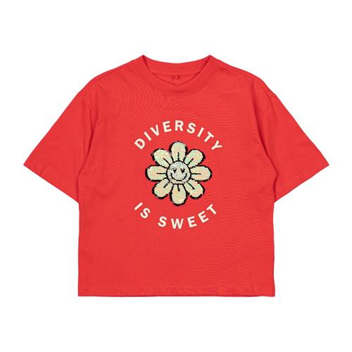 The New Ninette Tee Poppy Red 9-10 Y  Rød  9-10 år  kvinde
