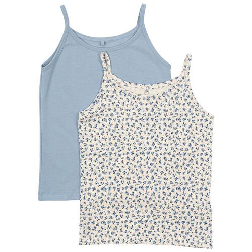 The New GOTS Strap Top 2-Pack Ashley Blue 3-4 Y  Blå  3-4 år  kvinde