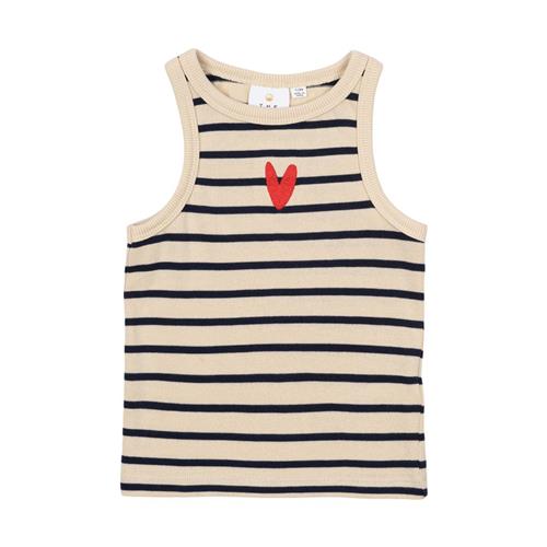 The New GOTS Nil Kort Top Mood Indigo Striped | Marine blå | 9-10 years