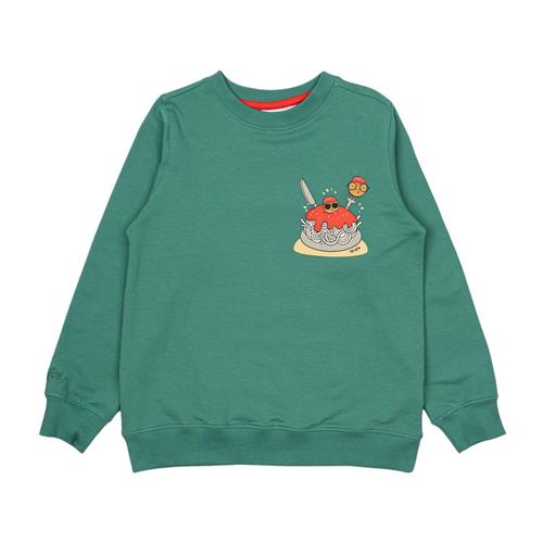 The New GOTS Sweatshirt Bottle Green 7-8 Y  Grøn  7-8 år  mand