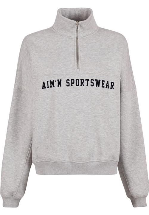 Aim'n Sportsweatshirt  lysegrå / grå-meleret / sort